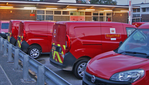 RM vans parked Delivery Office